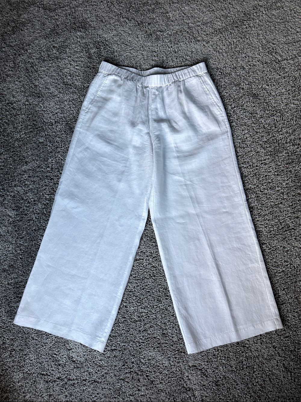 EILEEN FISHER WIDE LEG LINEN PANTS